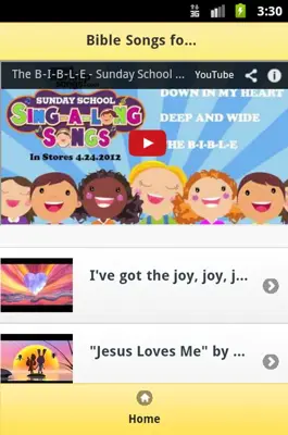 Bible Kids Songs android App screenshot 1